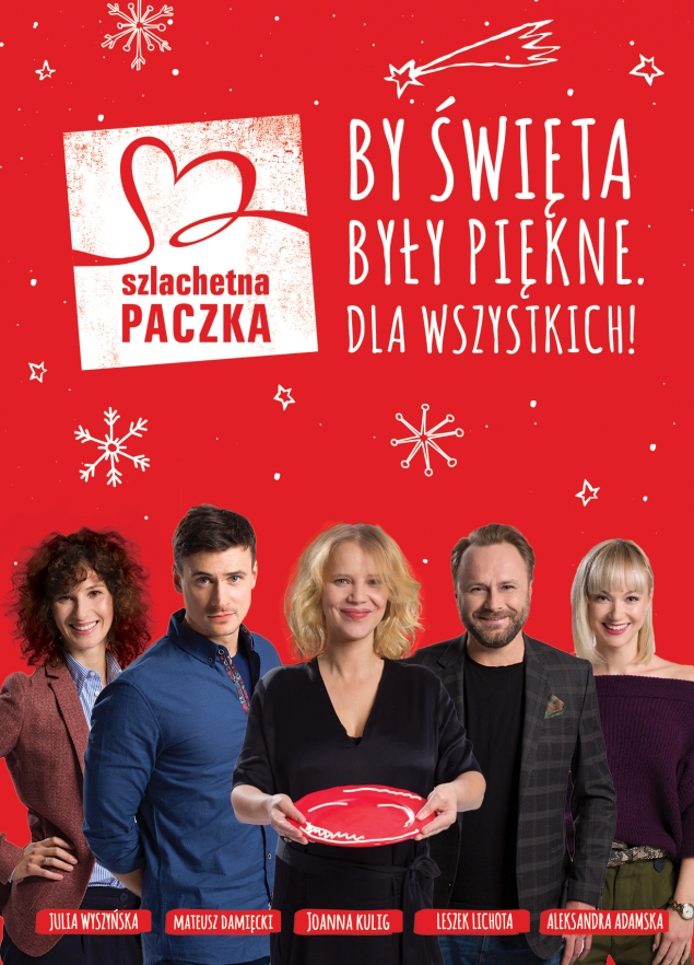 Joanna Kulig, Julia Wyszyńska, Ola Adamska, Mateusz Damięcki i Leszek Lichota – zachęcili do wsparcia idei Szlachetnej Paczki