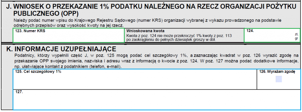 PIT-37 - przekaż 1% podatku