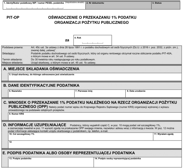 JAK WYPEŁNIĆ PIT-OP