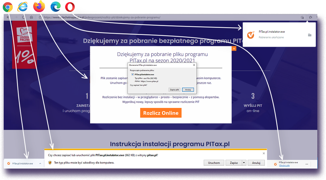 Zapisz program PITax.pl na komputerze