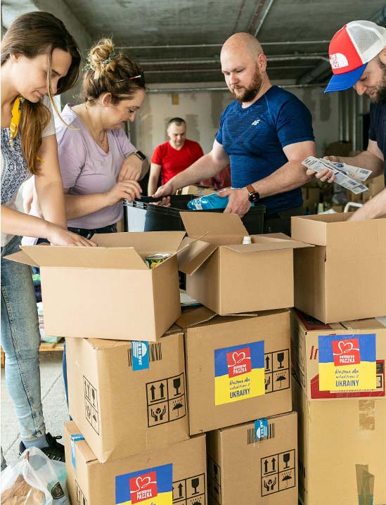 Wolontariusze Szlachetnej Paczki pomagają uchodźcom z Ukrainy na granicy i lokalnie